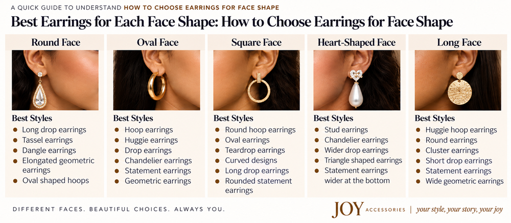 How to choose earrings for face shape guide